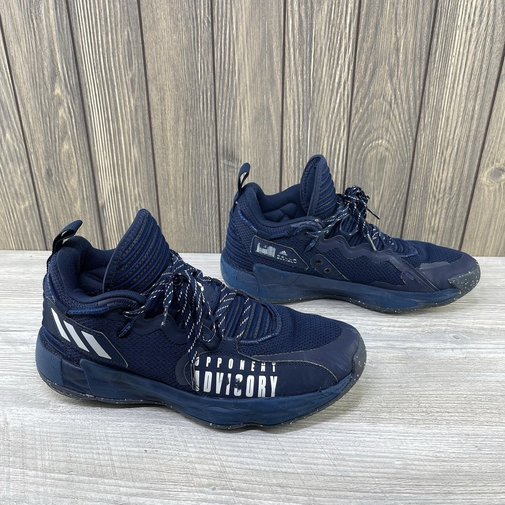 adidas Dame 7 Extply Opponent Advisory Navy/White Basketball Shoes Men's Sz: 9.5